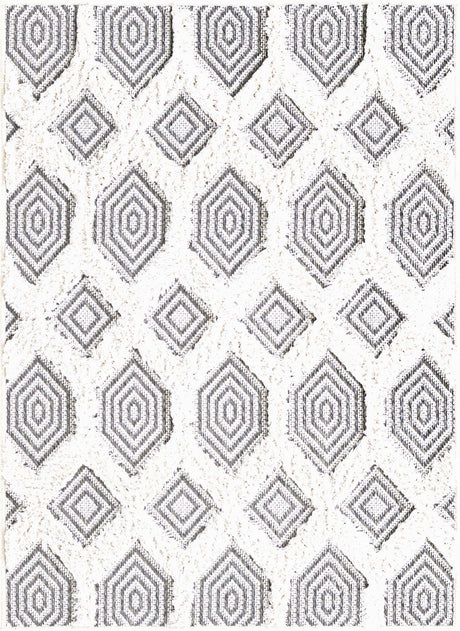 Anthracite Gray 2' 3 x 3' Sabrina Soto Casa Rectangle Area Rug 100% Cotton Geometric Pattern All Natural Material Eco Friendly Carpet for Sale at Rug Engine