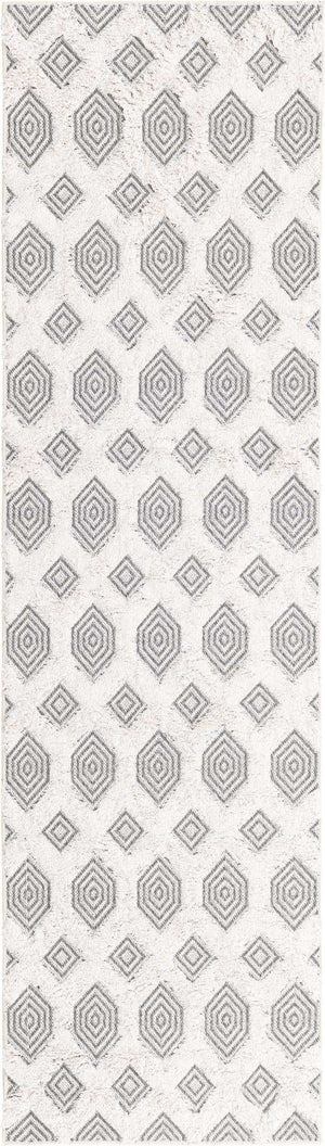 Anthracite Gray 2' 3 x 8' Sabrina Soto Casa Runner Area Rug 100% Cotton Geometric Pattern All Natural Material Eco Friendly Carpet for Sale at Rug Engine
