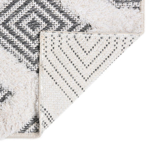 Anthracite Gray 2' 3 x 8' Sabrina Soto Casa Runner Area Rug 100% Cotton Geometric Pattern All Natural Material Eco Friendly Carpet for Sale at Rug Engine