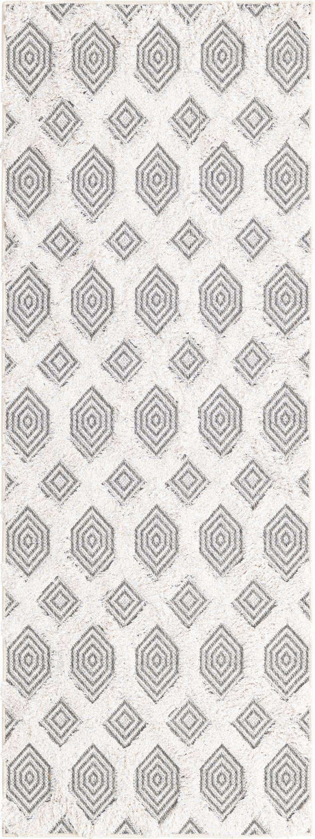 Anthracite Gray 2' 3 x 6' Sabrina Soto Casa Runner Area Rug 100% Cotton Geometric Pattern All Natural Material Eco Friendly Carpet for Sale at Rug Engine