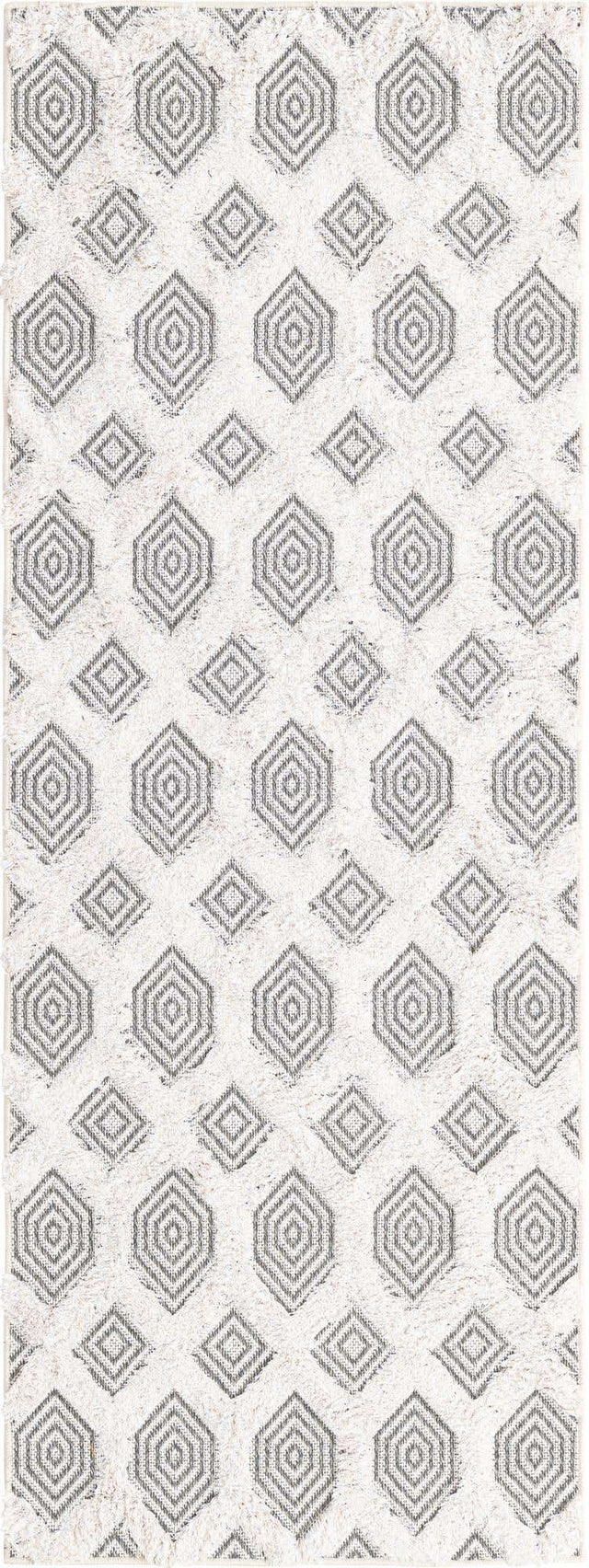 Anthracite Gray 2' 3 x 6' Sabrina Soto Casa Runner Area Rug 100% Cotton Geometric Pattern All Natural Material Eco Friendly Carpet for Sale at Rug Engine