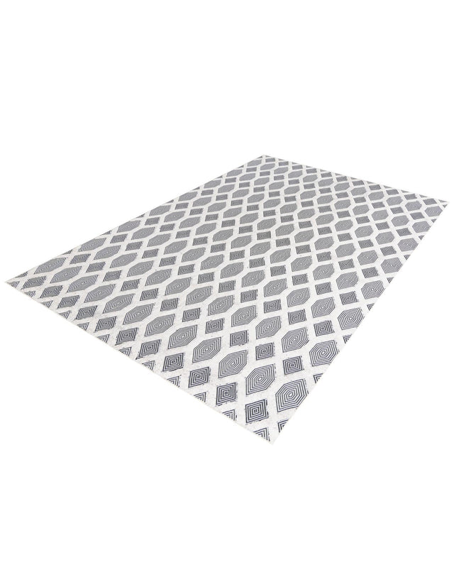 Black 9' 10 x 12' Sabrina Soto Casa Rectangle Area Rug 100% Cotton Geometric Pattern All Natural Material Eco Friendly Carpet for Sale at Rug Engine
