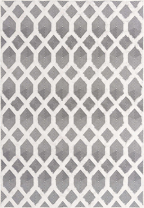 Black 6' 4 x 9' Sabrina Soto Casa Rectangle Area Rug 100% Cotton Geometric Pattern All Natural Material Eco Friendly Carpet for Sale at Rug Engine