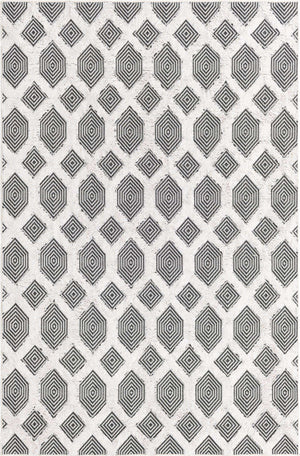 Black 5' 3 x 8' Sabrina Soto Casa Rectangle Area Rug 100% Cotton Geometric Pattern All Natural Material Eco Friendly Carpet for Sale at Rug Engine