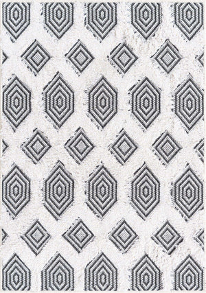 Black 2' 3 x 3' Sabrina Soto Casa Rectangle Area Rug 100% Cotton Geometric Pattern All Natural Material Eco Friendly Carpet for Sale at Rug Engine