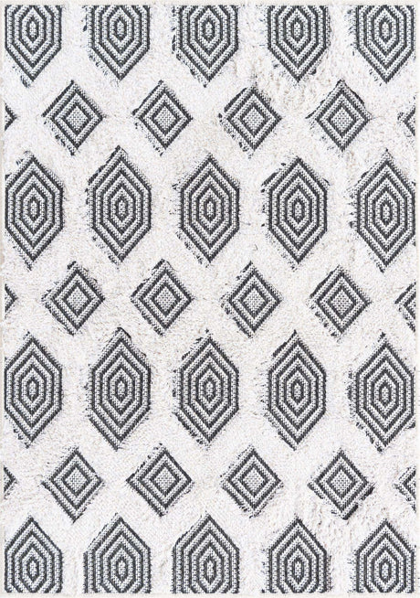 Black 2' 3 x 3' Sabrina Soto Casa Rectangle Area Rug 100% Cotton Geometric Pattern All Natural Material Eco Friendly Carpet for Sale at Rug Engine