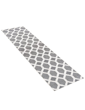 Black 2' 7 x 12' Sabrina Soto Casa Runner Area Rug 100% Cotton Geometric Pattern All Natural Material Eco Friendly Carpet for Sale at Rug Engine