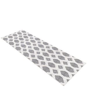 Black 2' 3 x 6' Sabrina Soto Casa Runner Area Rug 100% Cotton Geometric Pattern All Natural Material Eco Friendly Carpet for Sale at Rug Engine