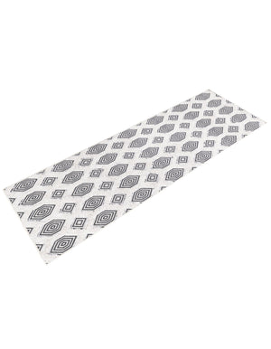 Black 2' 3 x 6' Sabrina Soto Casa Runner Area Rug 100% Cotton Geometric Pattern All Natural Material Eco Friendly Carpet for Sale at Rug Engine