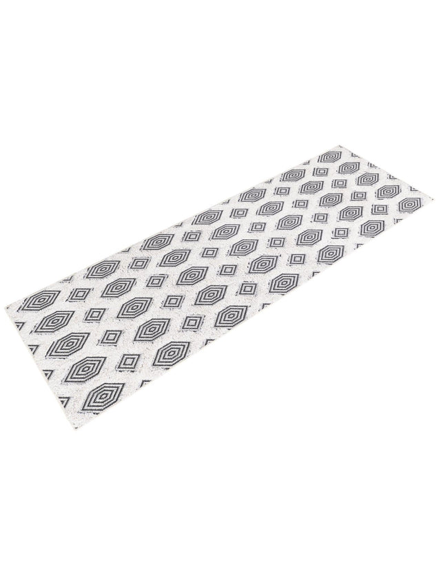 Black 2' 3 x 6' Sabrina Soto Casa Runner Area Rug 100% Cotton Geometric Pattern All Natural Material Eco Friendly Carpet for Sale at Rug Engine