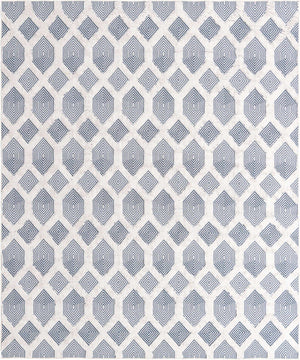 Navy Blue 8' 3 x 10' Sabrina Soto Casa Rectangle Area Rug 100% Cotton Geometric Pattern All Natural Material Eco Friendly Carpet for Sale at Rug Engine
