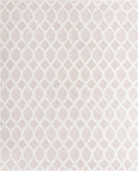 Beige 9' 10 x 12' Sabrina Soto Casa Rectangle Area Rug 100% Cotton Geometric Pattern All Natural Material Eco Friendly Carpet for Sale at Rug Engine