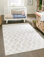 Beige 2' 3 x 3' Sabrina Soto Casa Rectangle Area Rug 100% Cotton Geometric Pattern All Natural Material Eco Friendly Carpet for Sale at Rug Engine