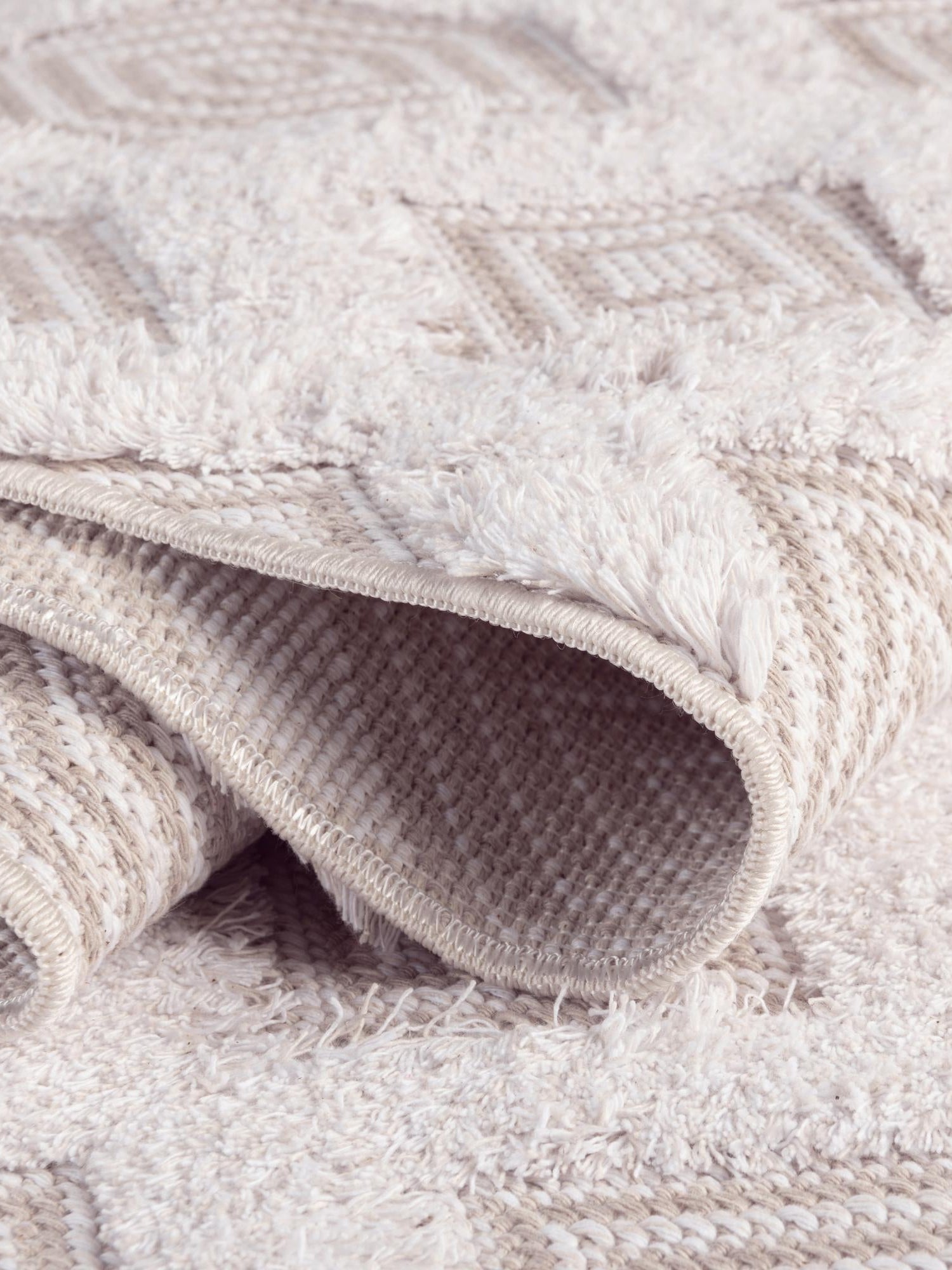 Beige 9' 10 x 12' Sabrina Soto Casa Rectangle Area Rug 100% Cotton Geometric Pattern All Natural Material Eco Friendly Carpet for Sale at Rug Engine