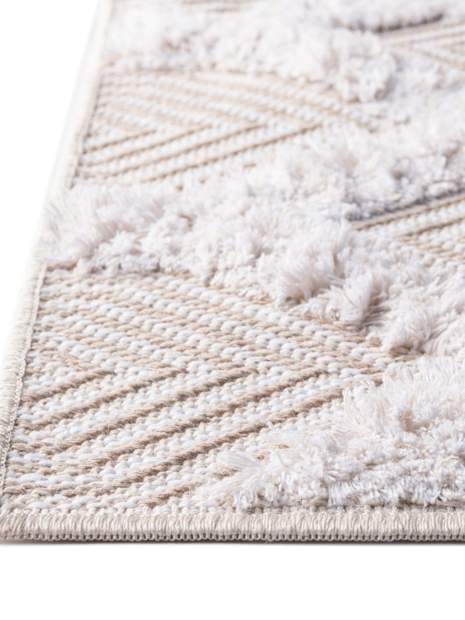 Beige 9' 10 x 12' Sabrina Soto Casa Rectangle Area Rug 100% Cotton Geometric Pattern All Natural Material Eco Friendly Carpet for Sale at Rug Engine