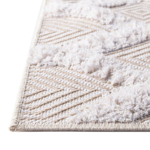 Beige 9' 10 x 12' Sabrina Soto Casa Rectangle Area Rug 100% Cotton Geometric Pattern All Natural Material Eco Friendly Carpet for Sale at Rug Engine