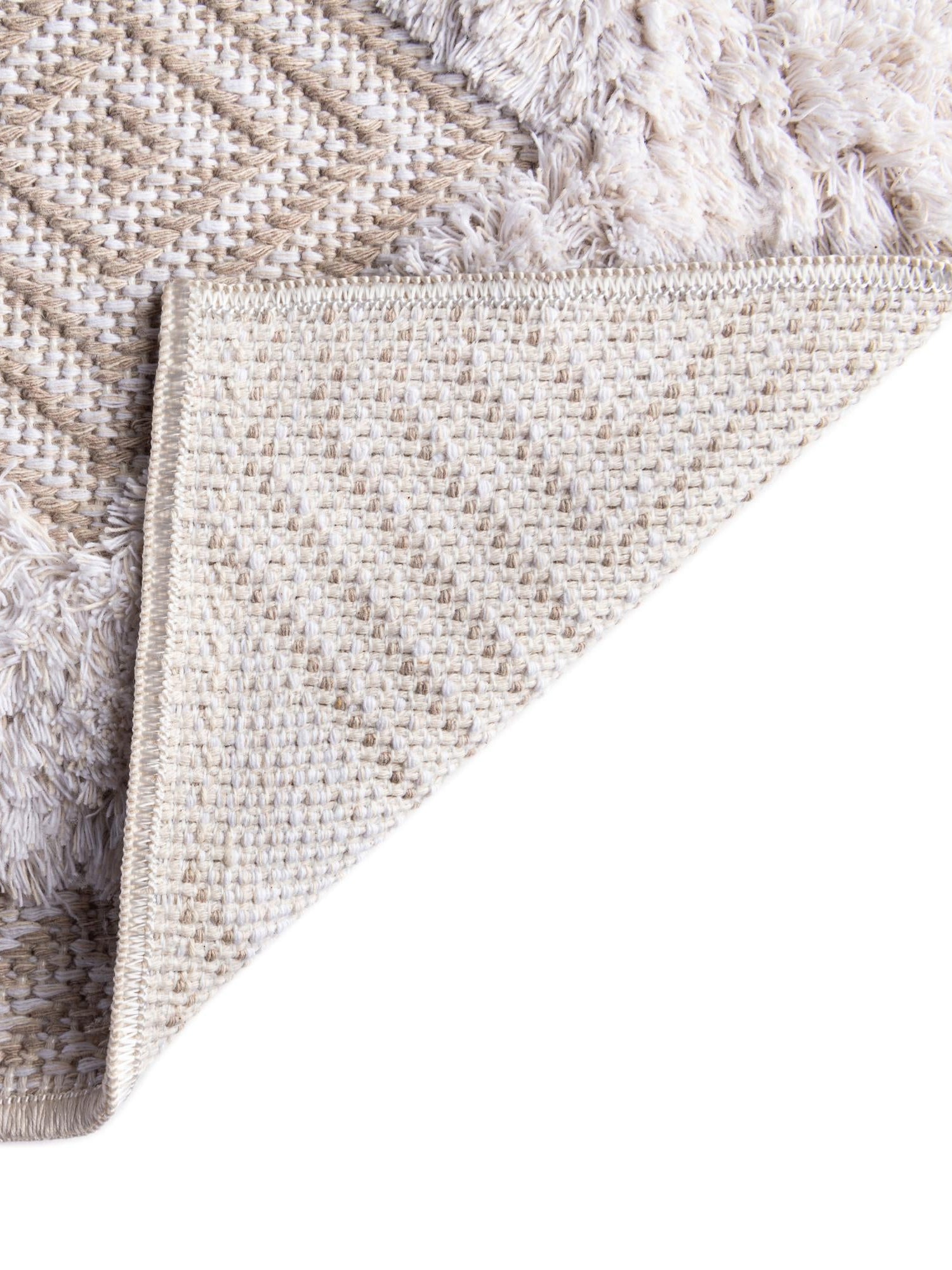 Beige 9' 10 x 12' Sabrina Soto Casa Rectangle Area Rug 100% Cotton Geometric Pattern All Natural Material Eco Friendly Carpet for Sale at Rug Engine