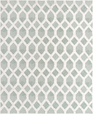 Green 8' 3 x 10' Sabrina Soto Casa Rectangle Area Rug 100% Cotton Geometric Pattern All Natural Material Eco Friendly Carpet for Sale at Rug Engine