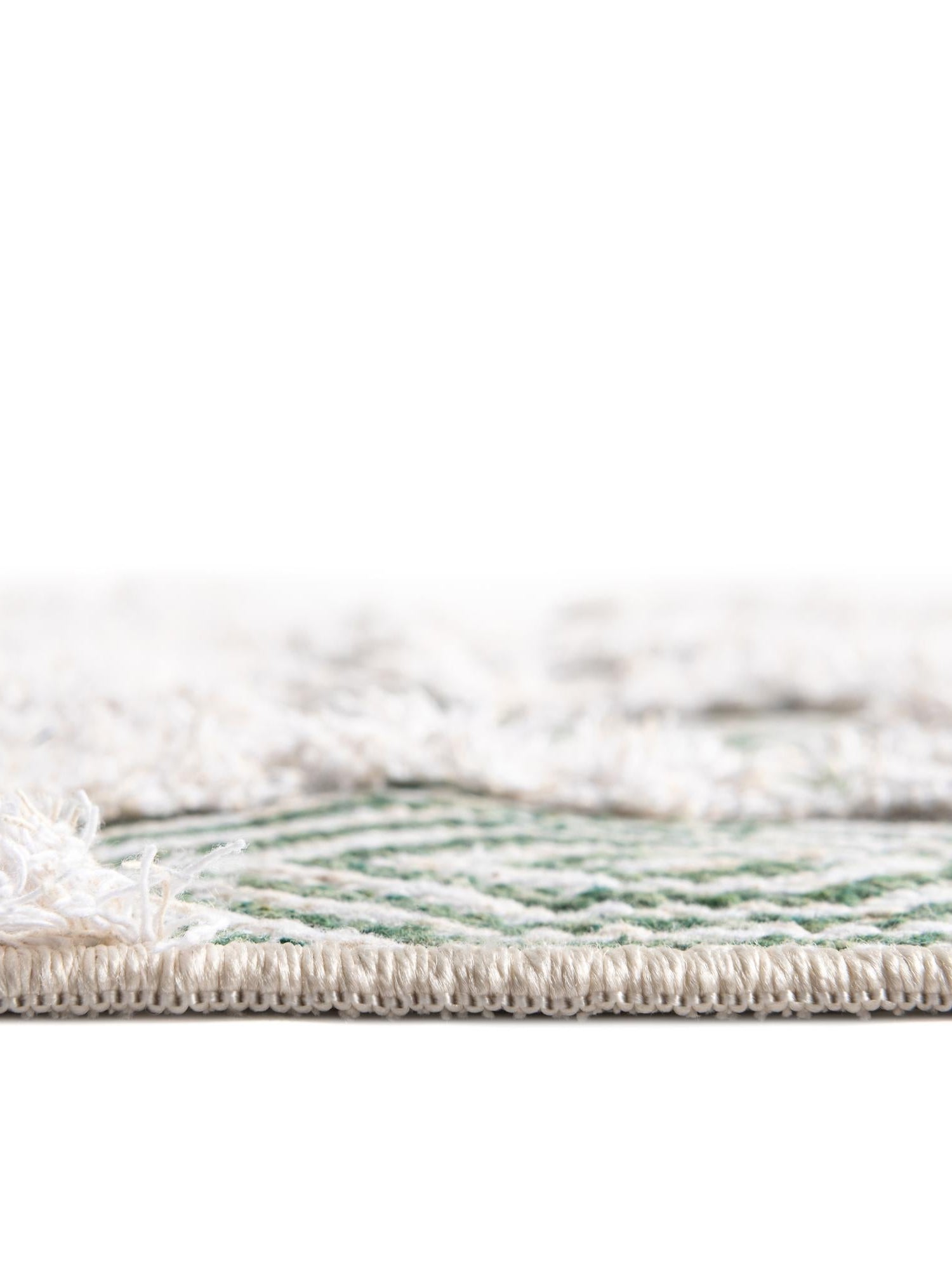Green 2' 7 x 12' Sabrina Soto Casa Runner Area Rug 100% Cotton Geometric Pattern All Natural Material Eco Friendly Carpet for Sale at Rug Engine