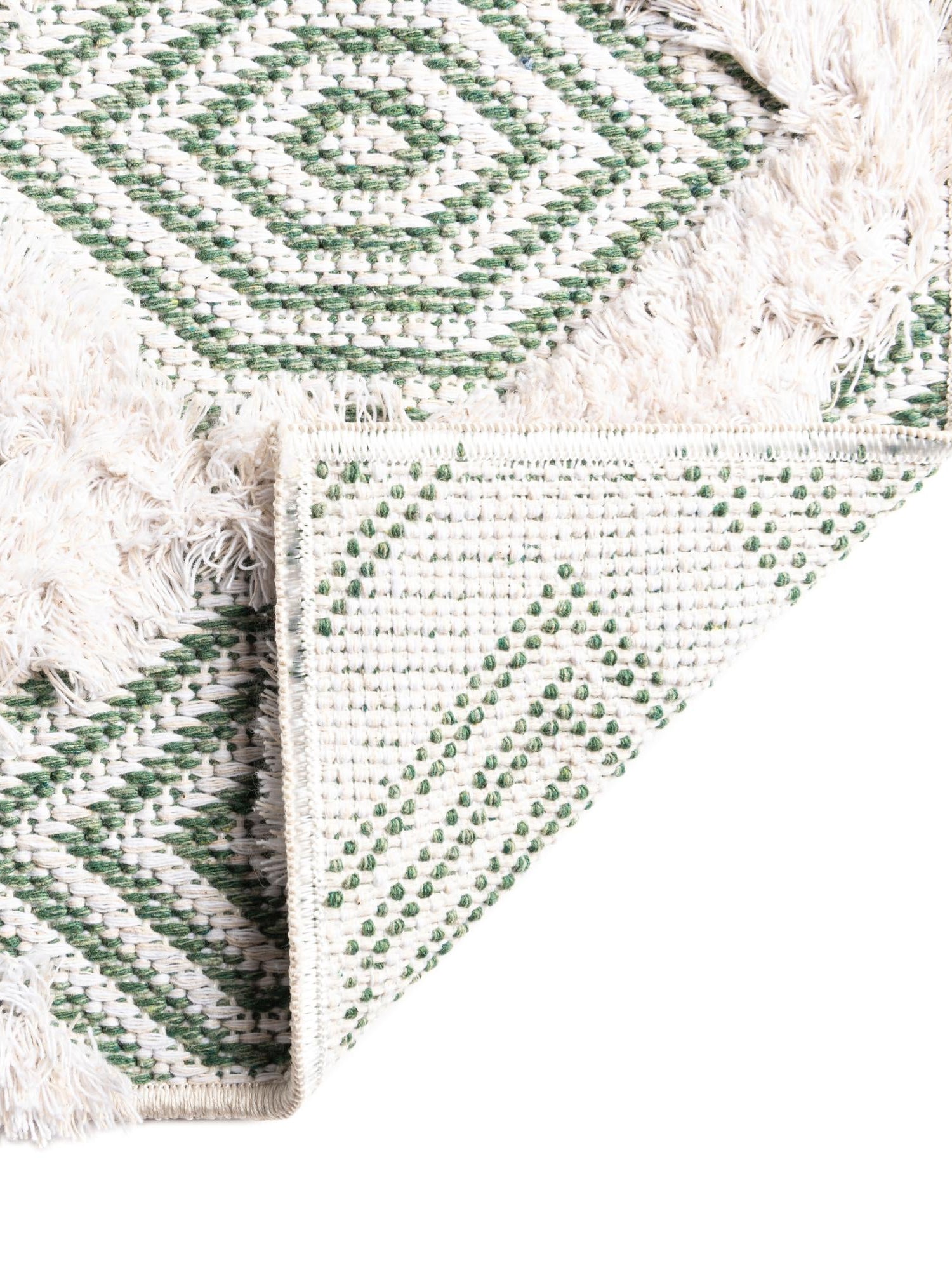 Green 2' 7 x 12' Sabrina Soto Casa Runner Area Rug 100% Cotton Geometric Pattern All Natural Material Eco Friendly Carpet for Sale at Rug Engine