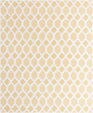 Yellow 9' 10 x 12' Sabrina Soto Casa Rectangle Area Rug 100% Cotton Geometric Pattern All Natural Material Eco Friendly Carpet for Sale at Rug Engine