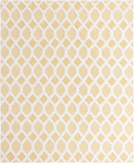 Yellow 9' 10 x 12' Sabrina Soto Casa Rectangle Area Rug 100% Cotton Geometric Pattern All Natural Material Eco Friendly Carpet for Sale at Rug Engine