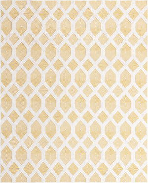 Yellow 8' 3 x 10' Sabrina Soto Casa Rectangle Area Rug 100% Cotton Geometric Pattern All Natural Material Eco Friendly Carpet for Sale at Rug Engine