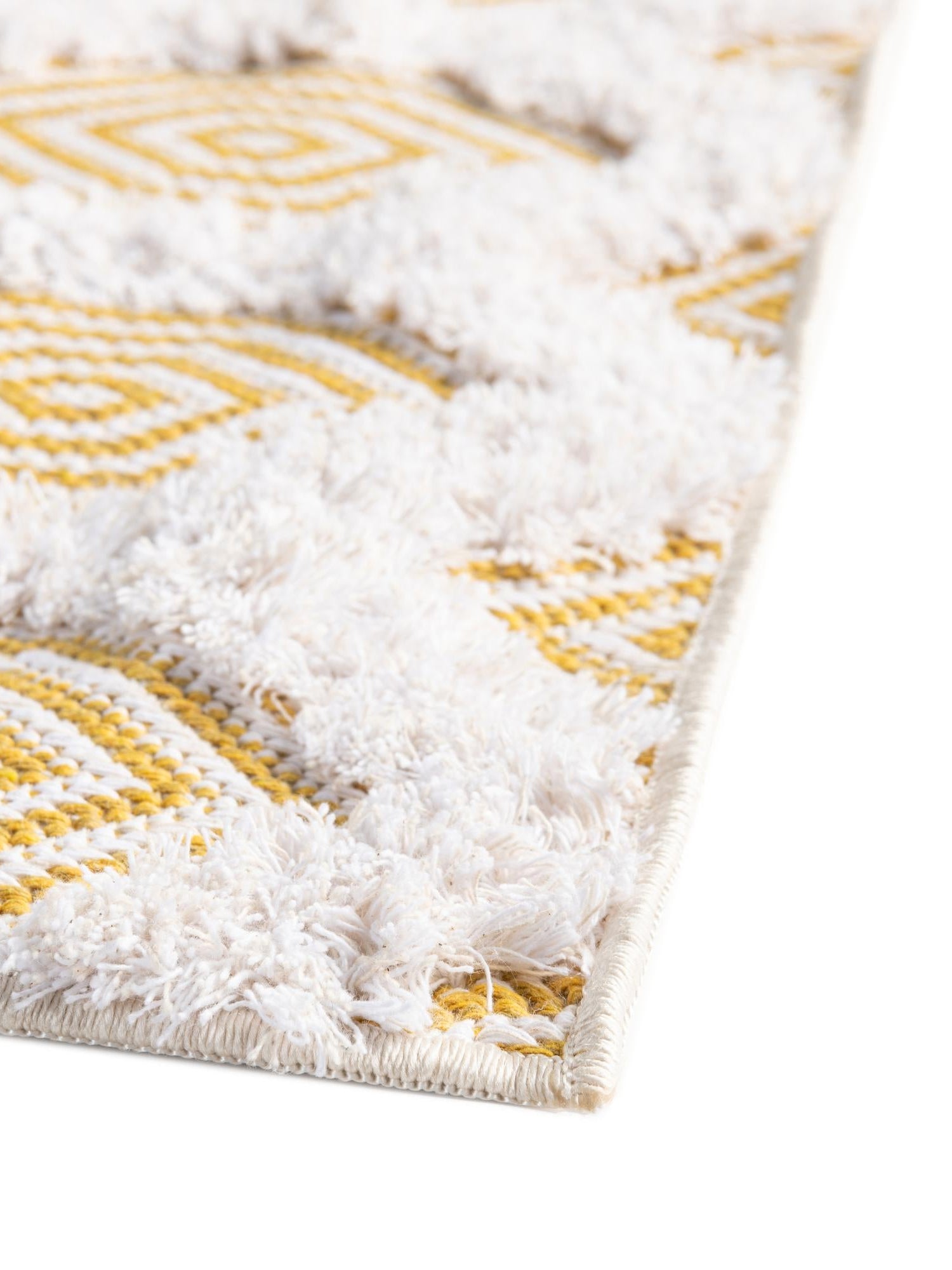 Yellow 9' 10 x 12' Sabrina Soto Casa Rectangle Area Rug 100% Cotton Geometric Pattern All Natural Material Eco Friendly Carpet for Sale at Rug Engine