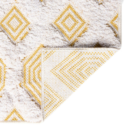 Yellow 8' 3 x 10' Sabrina Soto Casa Rectangle Area Rug 100% Cotton Geometric Pattern All Natural Material Eco Friendly Carpet for Sale at Rug Engine