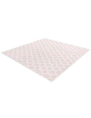 Pink 9' 10 x 12' Sabrina Soto Casa Rectangle Area Rug 100% Cotton Geometric Pattern All Natural Material Eco Friendly Carpet for Sale at Rug Engine