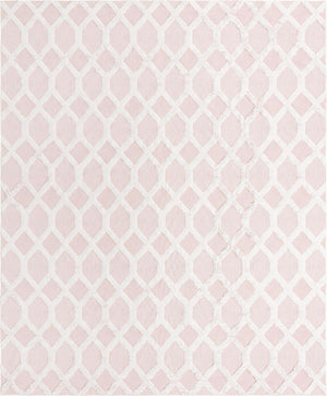 Pink 9' 10 x 12' Sabrina Soto Casa Rectangle Area Rug 100% Cotton Geometric Pattern All Natural Material Eco Friendly Carpet for Sale at Rug Engine