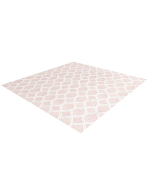 Pink 8' 3 x 10' Sabrina Soto Casa Rectangle Area Rug 100% Cotton Geometric Pattern All Natural Material Eco Friendly Carpet for Sale at Rug Engine