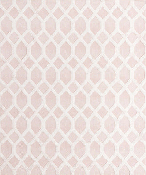 Pink 8' 3 x 10' Sabrina Soto Casa Rectangle Area Rug 100% Cotton Geometric Pattern All Natural Material Eco Friendly Carpet for Sale at Rug Engine