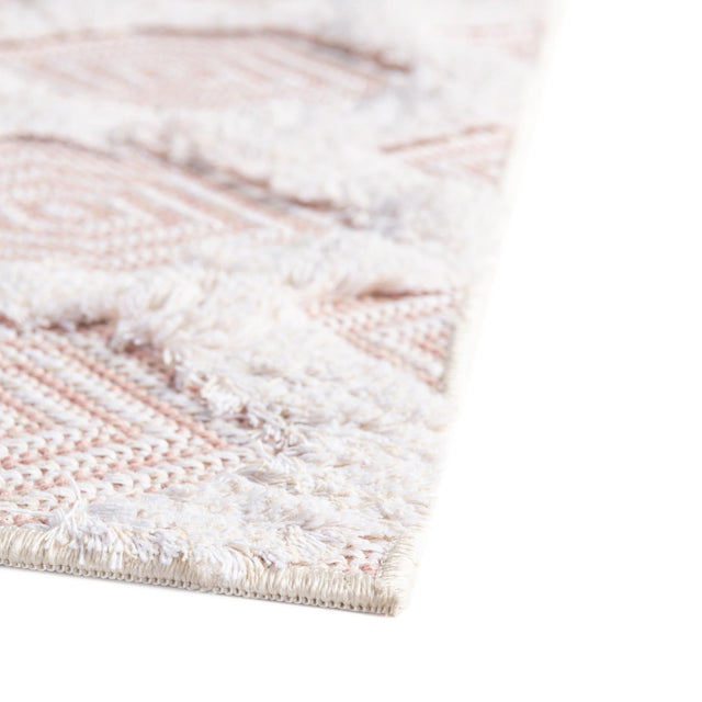 Pink 8' 3 x 10' Sabrina Soto Casa Rectangle Area Rug 100% Cotton Geometric Pattern All Natural Material Eco Friendly Carpet for Sale at Rug Engine