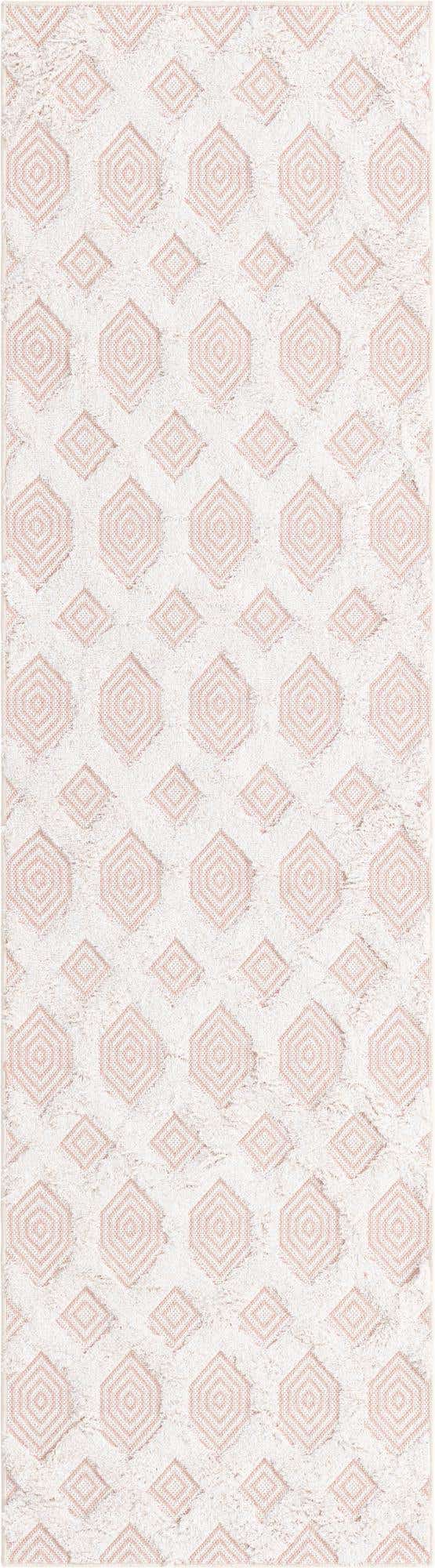 Pink 2' 3 x 8' Sabrina Soto Casa Runner Area Rug 100% Cotton Geometric Pattern All Natural Material Eco Friendly Carpet for Sale at Rug Engine