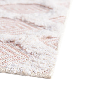 Pink 2' 7 x 12' Sabrina Soto Casa Runner Area Rug 100% Cotton Geometric Pattern All Natural Material Eco Friendly Carpet for Sale at Rug Engine