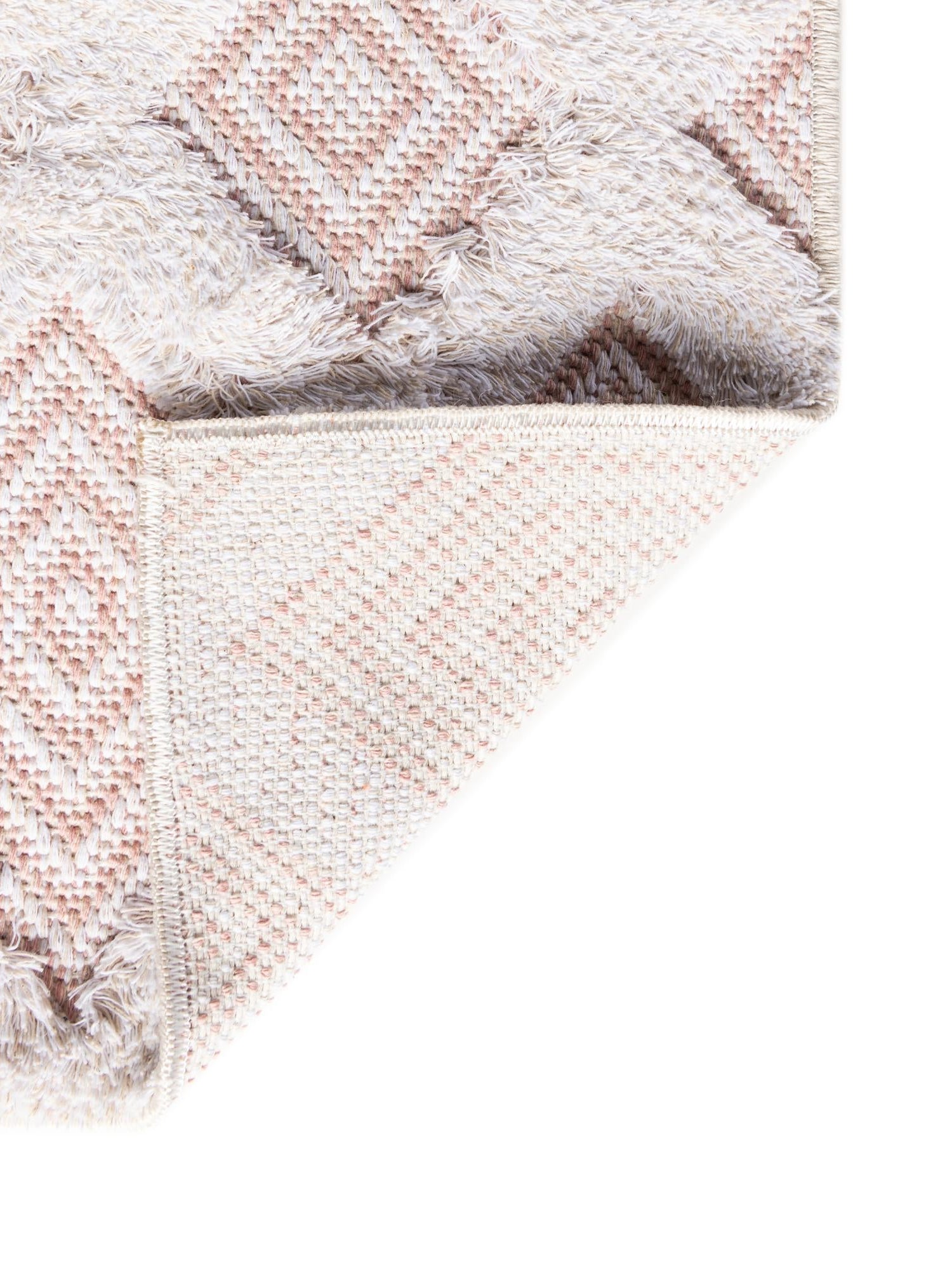 Pink 2' 7 x 12' Sabrina Soto Casa Runner Area Rug 100% Cotton Geometric Pattern All Natural Material Eco Friendly Carpet for Sale at Rug Engine