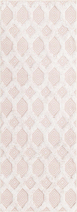Pink 2' 3 x 6' Sabrina Soto Casa Runner Area Rug 100% Cotton Geometric Pattern All Natural Material Eco Friendly Carpet for Sale at Rug Engine