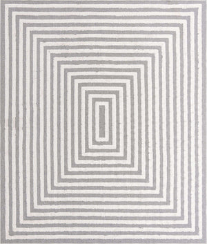 Anthracite Gray 9' 10 x 12' Sabrina Soto Casa Rectangle Area Rug 100% Cotton Geometric Pattern All Natural Material Eco Friendly Carpet for Sale at Rug Engine