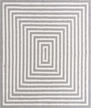 Anthracite Gray 8' 3 x 10' Sabrina Soto Casa Rectangle Area Rug 100% Cotton Geometric Pattern All Natural Material Eco Friendly Carpet for Sale at Rug Engine