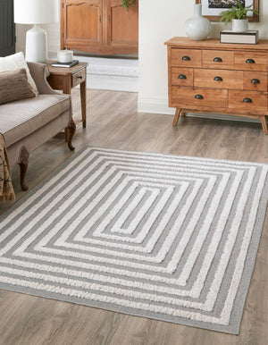 Anthracite Gray 1' 3 x 1' 4 Sabrina Soto Casa Sample Area Rug 100% Cotton Geometric Pattern All Natural Material Eco Friendly Carpet for Sale at Rug Engine