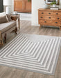 Anthracite Gray 1' 3 x 1' 4 Sabrina Soto Casa Sample Area Rug 100% Cotton Geometric Pattern All Natural Material Eco Friendly Carpet for Sale at Rug Engine