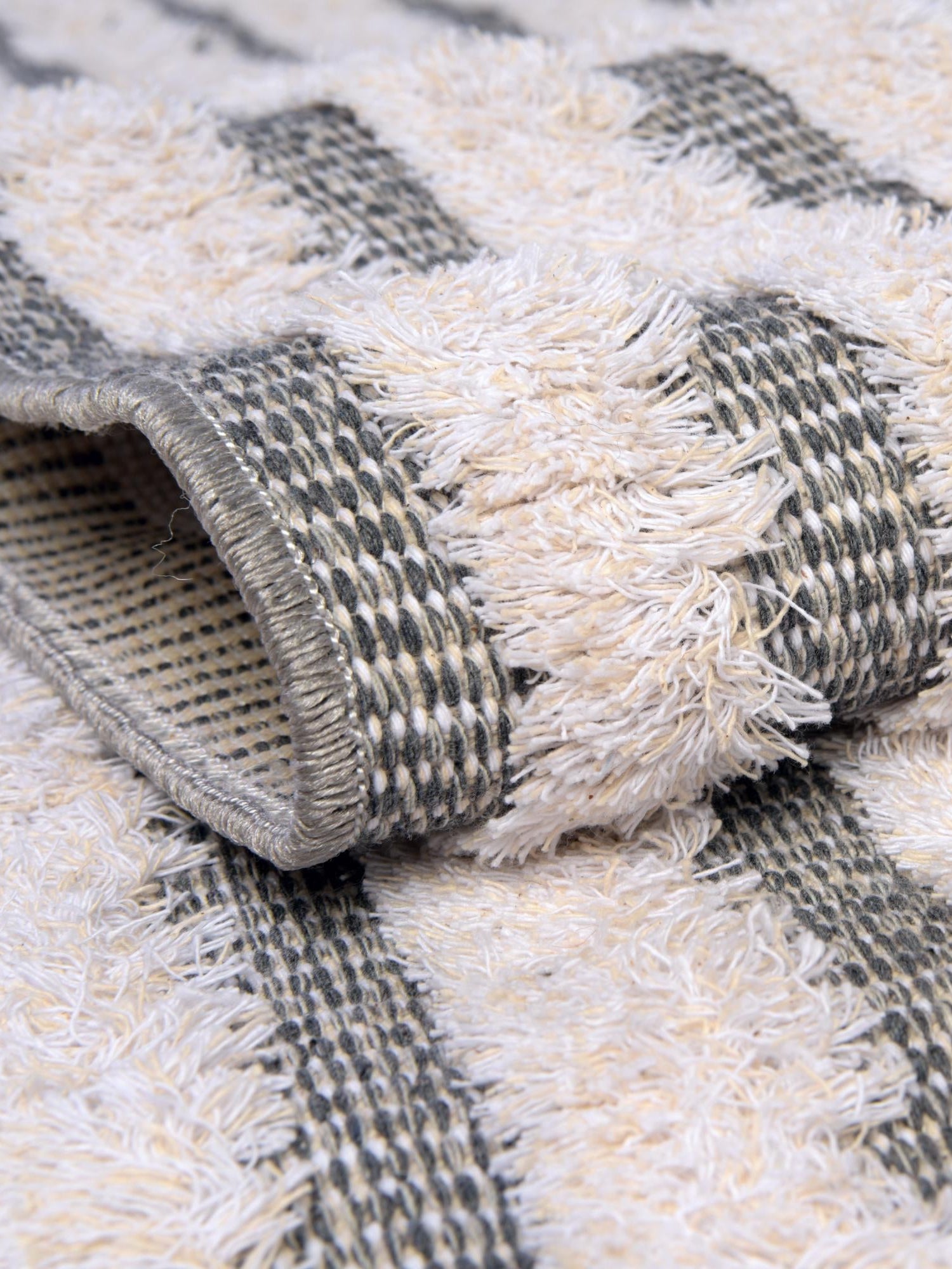 Anthracite Gray 9' 10 x 12' Sabrina Soto Casa Rectangle Area Rug 100% Cotton Geometric Pattern All Natural Material Eco Friendly Carpet for Sale at Rug Engine