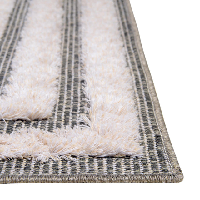 Anthracite Gray 8' 3 x 10' Sabrina Soto Casa Rectangle Area Rug 100% Cotton Geometric Pattern All Natural Material Eco Friendly Carpet for Sale at Rug Engine