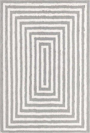 Anthracite Gray 5' 3 x 8' Sabrina Soto Casa Rectangle Area Rug 100% Cotton Geometric Pattern All Natural Material Eco Friendly Carpet for Sale at Rug Engine