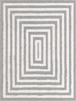 Anthracite Gray 4' 5 x 6' Sabrina Soto Casa Rectangle Area Rug 100% Cotton Geometric Pattern All Natural Material Eco Friendly Carpet for Sale at Rug Engine