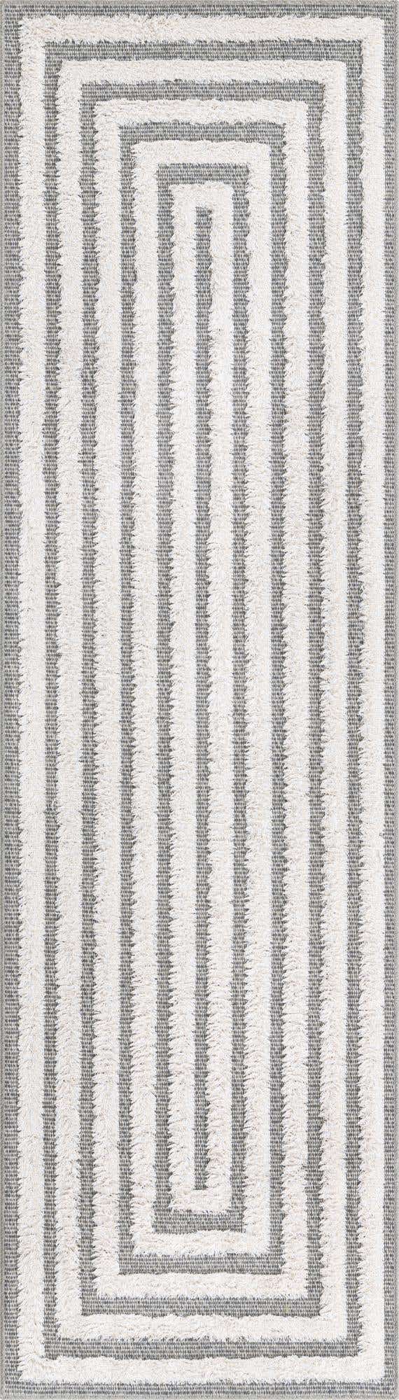 Anthracite Gray 2' 3 x 8' Sabrina Soto Casa Runner Area Rug 100% Cotton Geometric Pattern All Natural Material Eco Friendly Carpet for Sale at Rug Engine