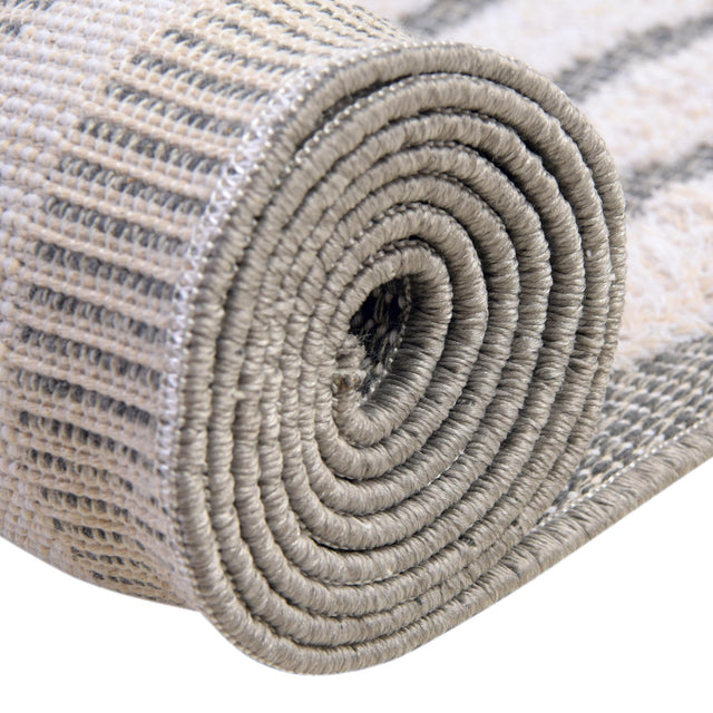 Anthracite Gray 2' 3 x 8' Sabrina Soto Casa Runner Area Rug 100% Cotton Geometric Pattern All Natural Material Eco Friendly Carpet for Sale at Rug Engine