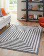 Black 5' 3 x 8' Sabrina Soto Casa Rectangle Area Rug 100% Cotton Geometric Pattern All Natural Material Eco Friendly Carpet for Sale at Rug Engine