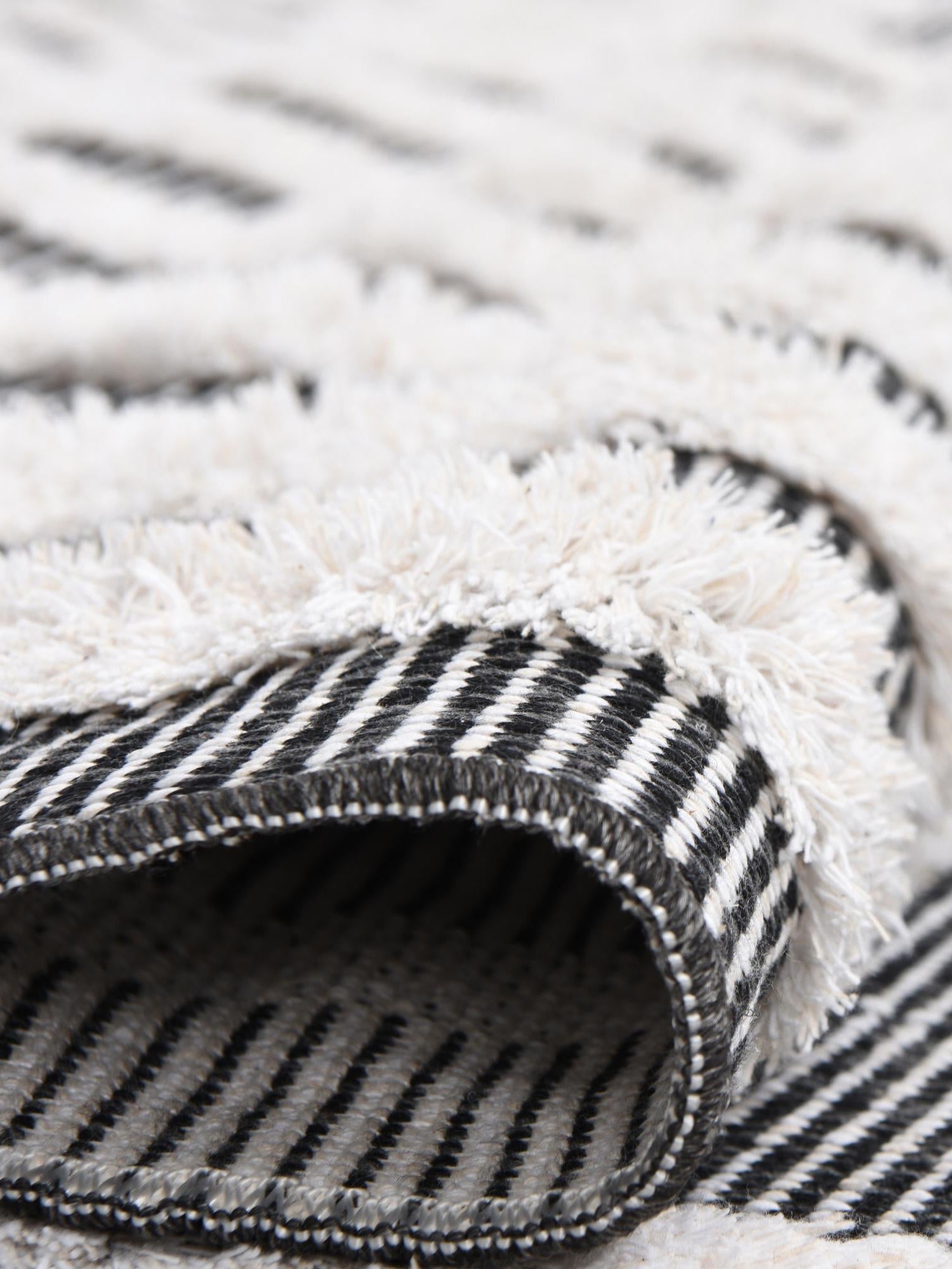 Black 9' 10 x 12' Sabrina Soto Casa Rectangle Area Rug 100% Cotton Geometric Pattern All Natural Material Eco Friendly Carpet for Sale at Rug Engine